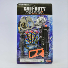 Поліцейський набір 502-34 (216/2) пістолет, наручники, значок, ліхтарик, у слюді