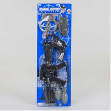 Поліцейський набір 520 D-05 (96/2) рушниця, револьвер, гранати, наручники, рація, на листі