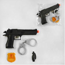 Поліцейський набір 6137-6 (288/2) тріскачка, наручники, жетон, у пакеті