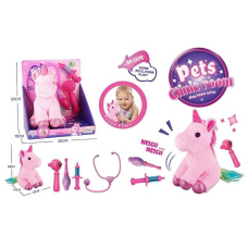 Поні DR 5097 (48/2) м’яка іграшка, медичне приладдя, 4 аксесуари в коробці