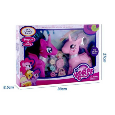 Поні HF 1001 (24/2) підсвічування, звукові ефекти, 2 конячки, гребінець, дзеркальце, аксесуари, в коробці