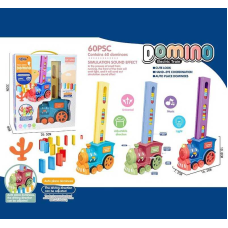 Потяг з доміно 777-132 (48) звуки, мелодія, підсвічування, 60 доміно, в коробці