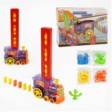 Потяг з доміно YXY 955-2 A (36/2)  “Domino Train”, світло, звук, автоматичне викладання цеглинок, аксесуари, на батарейках, в коробці