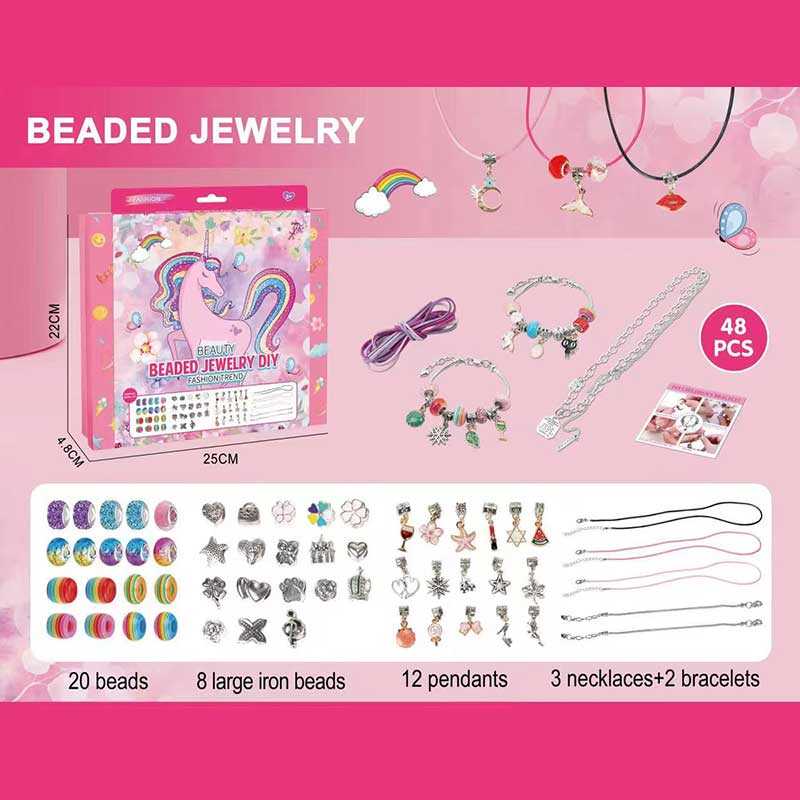 Прикраси 762-15 (96/2)  браслети, підвіски, основи для браслетів та підвісок, шарми, в коробці