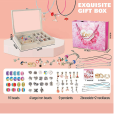 Прикраси 762-38 (144/2) сережки, каблучки, основи для підвісок та браслета, шарми, шкатулка, у паперовому пакеті