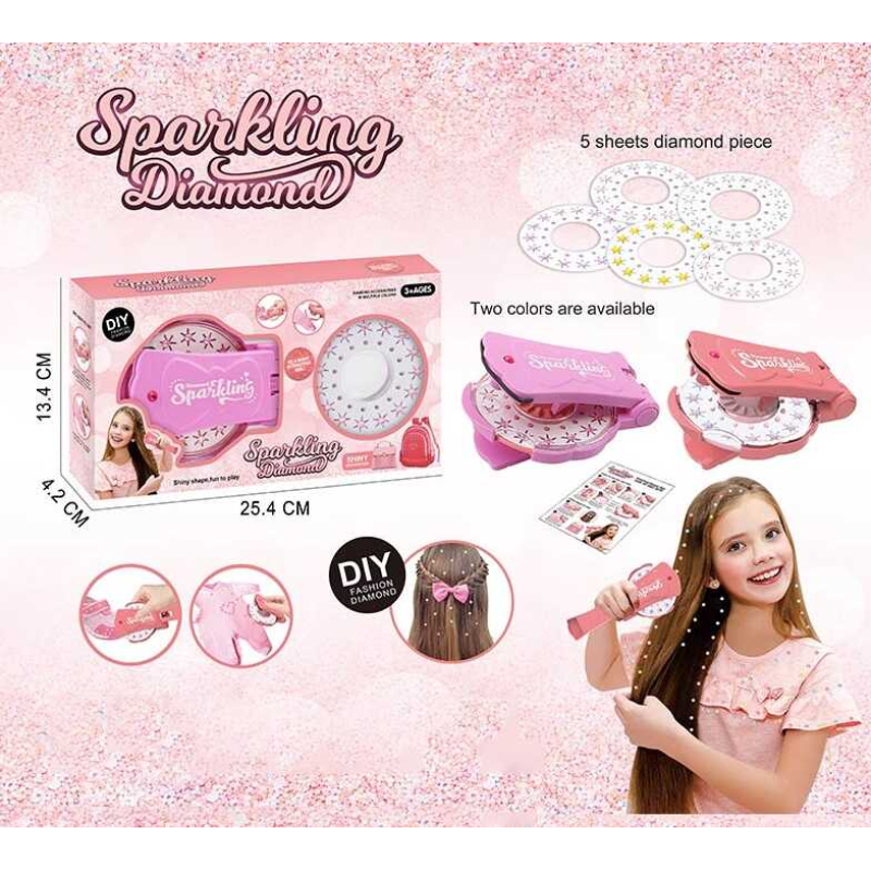 Прикраси для волосся 861-2 (144/2) машинка для приклеювання страз, 5 видів страз, в коробці