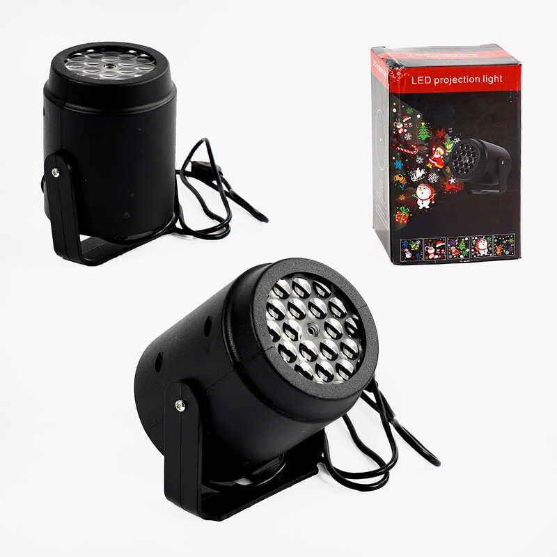 Проєктор C 67110 (75) тематика новорічних свят, від мережі, usb дріт, в коробці