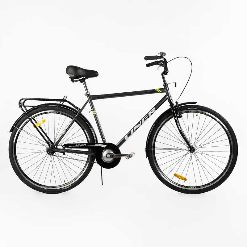 Велосипед міський Corso “Liner“ LN-28108 (1) одношвидкісний, сталева рама 21’’, багажник