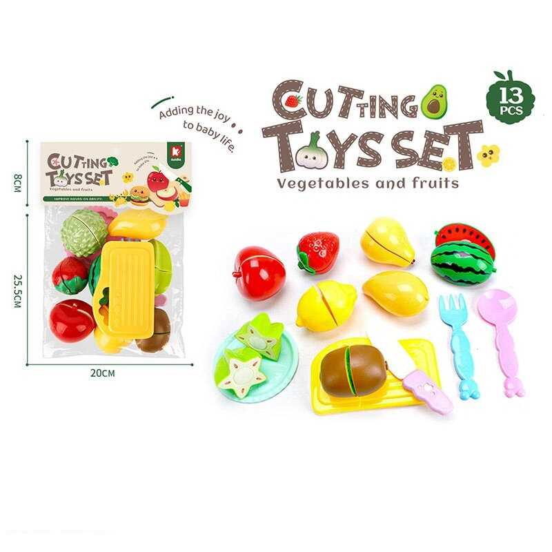 Продукти на липучці 2208 A4 (120/2) дошка та ніж для “нарізання”, тарілка, ложка, вилка, в пакеті