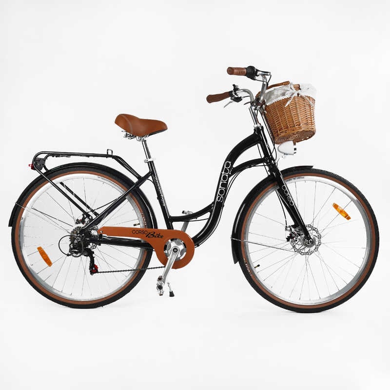 Велосипед міський Corso “Sonata“ SN-28033 + КОШИК  