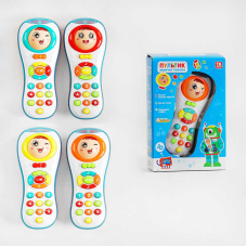 Пульт музичний 69973 (120/2) “TK Group“, ОЗВУЧУВАННЯ УКРАЇНСЬКОЮ МОВОЮ, 4 кольори, 4 дитячі пісні, казка, вивчення цифр, в коробці