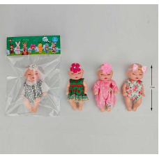Пупс 12326 (800/2) висота - 11см, тіло — пластик, голова - гума, знімний одяг, рухомі елементи, в пакеті, в пакеті, ВИДАЄТЬСЯ ТІЛЬКИ МІКС ВИДІВ