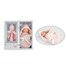 Пупс 215-2 (36/3) висота 25 см, рухомі кінцівки, плед з капюшоном, в коробці