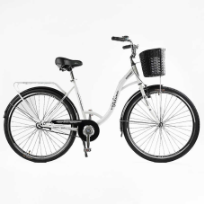 Велосипед міський Corso «FORTUNA» 28`` FR-28006 + КОШИК (1) одношвидкісний, сталева рама 20``, корзина, багажник