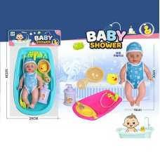 Пупс 669-700 A1 (36/2) 2 види, п’є та ходить у туалет, ванна, душ, гумова качечка, аксесуари, в пакеті