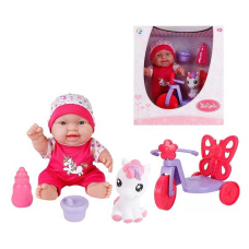 Пупс 716 A (18/2) велосипед, іграшка, аксесуари, висота 24 см, в коробці