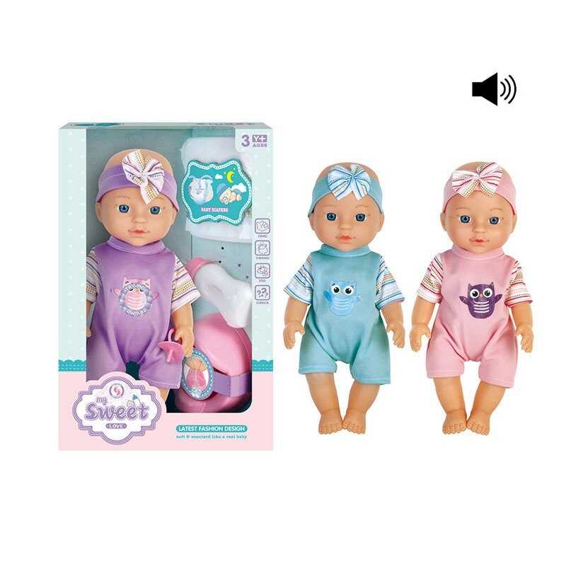 Пупс 881 B-6 (24/2) 3 види, висота 28 см, аксесуари, знімний одяг, ходить на горщик, музичний чіп, в коробці, ВИДАЄТЬСЯ ТІЛЬКИ МІКС ВИДІВ