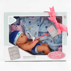 Пупс 9571 (18) п’є з пляшечки, аксесуари, довжина 31 см, в коробці