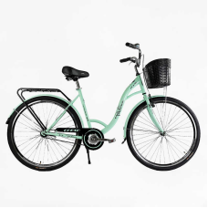 Велосипед міський Corso «FORTUNA» 28`` FR-28403 + КОШИК (1) одношвидкісний, сталева рама 20``, корзина, багажник