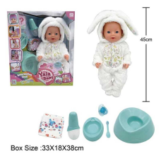Пупс BL 242 H (12/2) п“є з пляшечки, ходить на горщик, заплющує очі, плаче сльозами, аксесуари, висота 45 см, в коробці