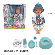 Пупс BL 242 M (12/2) п“є з пляшечки, ходить на горщик, заплющує очі, плаче сльозами, аксесуари, висота 45 см, в коробці