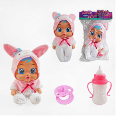 Пупс TK 2417 (120/2) висота 27 см, музичний чип, рухомі деталі, пустушка, пляшечка, одяг, пустушка, в пакеті