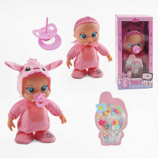 Пупс TK 2426 (40/2) висота 30 см, музичний чип, рухається, пісня англійською мовою,пустишка, набір прикрас, в коробці