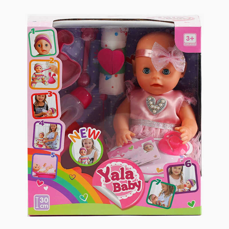 Пупс YL 1935 J (16) їсть, ходить в туалет, з аксесуарами, в коробці