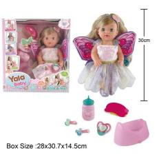 Пупс YL 2238 A (24) п’є з пляшечки, ходить на горщик, пустушка, аксесуари, висота 30 см, в коробці