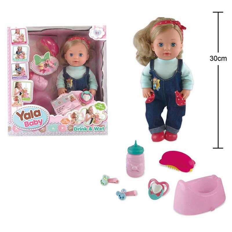 Пупс YL 2238 B (24) п’є з пляшечки, ходить на горщик, пустушка, аксесуари, висота 31 см, в коробці
