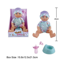 Пупс YL 2325 A-A (48) висота 25 см, горщик, пляшечка, соска, в коробці