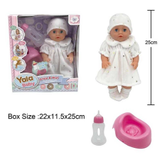 Пупс YL 2425 A-G (48)  п“є з пляшечки, ходить на горщик, заплющує очі, аксесуари, висота 25 см, в коробці