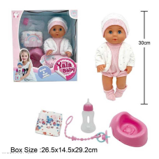 Пупс YL 2430 L-A (16) п“є з пляшечки, ходить на горщик, заплющує очі, аксесуари, висота 30 см, в коробці