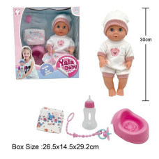 Пупс YL 2430 L-B (16) п“є з пляшечки, ходить на горщик, заплющує очі, аксесуари, висота 30 см, в коробці