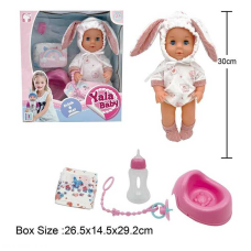 Пупс YL 2430 L-F (16) заплющує очі, п’є з пляшки, ходить на горщик, аксесуари, висота 30 см, в коробці