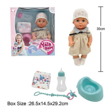 Пупс YL 2430 L-X (16) п“є з пляшечки, ходить на горщик, заплющує очі, аксесуари, висота 30 см, в коробці