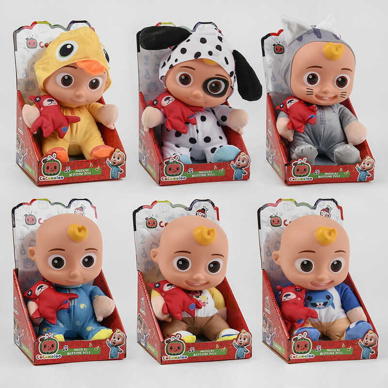 Пупс музичний 3666-147/8/9/150/1 (72/2) 6 видів, м“якотілий, 4 пісні англійською, друг-вихованець, в коробці Пупс музичний 3666-147/8/9/150/1 (72/2) 6 видів, м“якотілий, 4 пісні англійською, друг-вихованець, в коробці