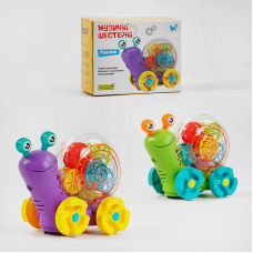 Равлик музичний 40641 (72) “WToys“, ОЗВУЧУВАННЯ УКРАЇНСЬКОЮ МОВОЮ, 2 види, проєктор, шестерні, пісня, підсвічування, автоматичний рух, в коробці