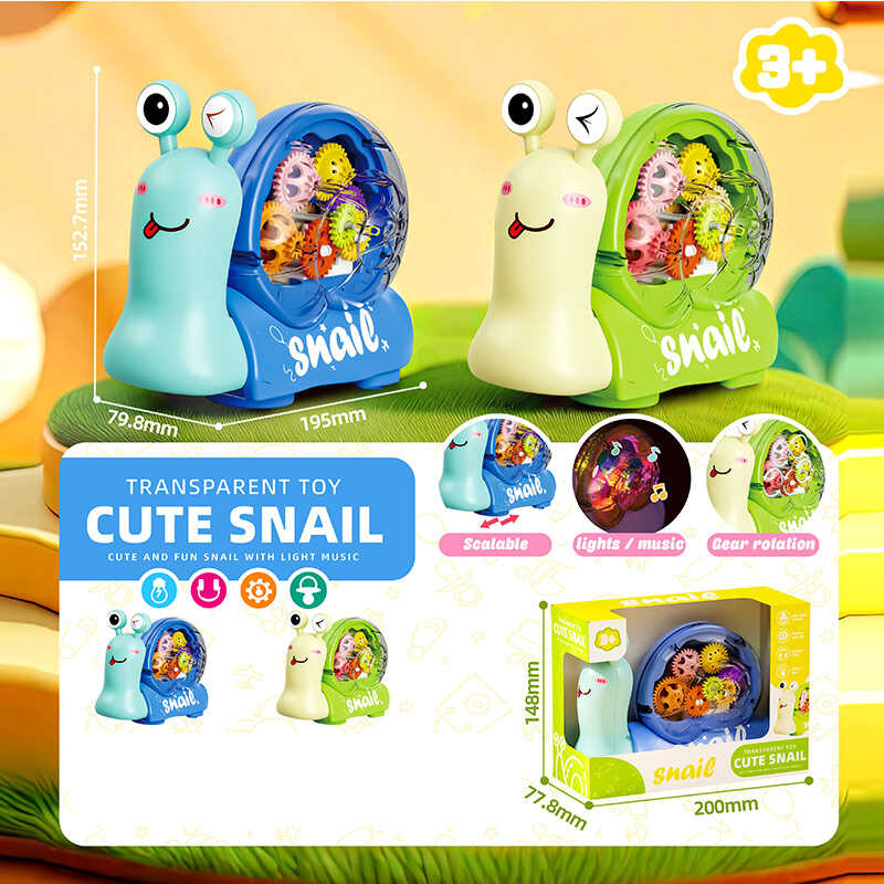 Равлик музичний SH 656-15 B (96/2) 2 кольори, підсвічування, мелодія, 2 режими роботи, колесо вільного ходу, рухомі шестерінки, тільце равлика рухається, в коробці Равлик музичний SH 656-15 B (96/2) 2 кольори, підсвічування, мелодія, 2 режими роботи, колесо вільного ходу, рухомі шестерінки, тільце равлика рухається, в коробці