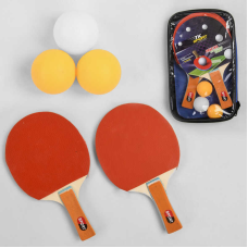 Ракетка для пінг-понгу C 44850 (50) “TK Sport“, 2 шт + 3 м“ячики, в чохлі