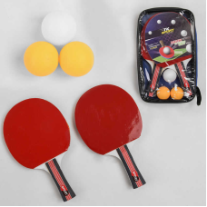 Ракетка для пінг-понгу C 44860 (50) “TK Sport“, 2 шт + 3 м“ячики, в чохлі