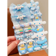 Резинки для волосся C 73138 (1000) ЦІНА ЗА 1 ЛИСТ, герой, 12 штук, в пакеті