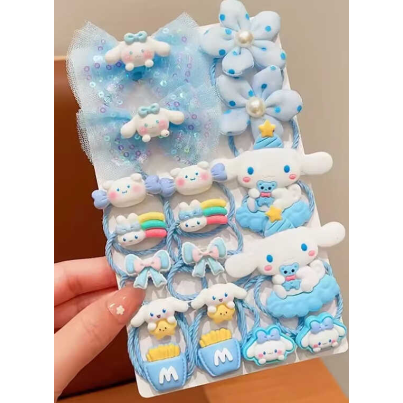 Резинки для волосся C 73138 (1000) ЦІНА ЗА 1 ЛИСТ, герой, 12 штук, в пакеті