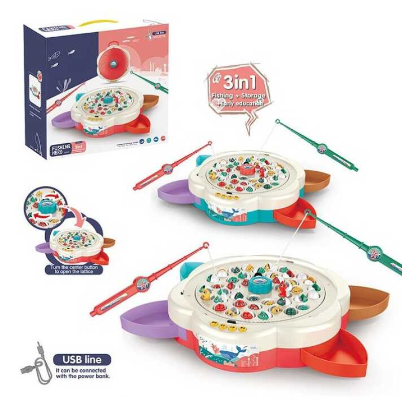 Риболовля 156-10 C (16/2) 2 кольори, мелодії, музика, розповіді англ.мовою, автоматичний рух, у коробці