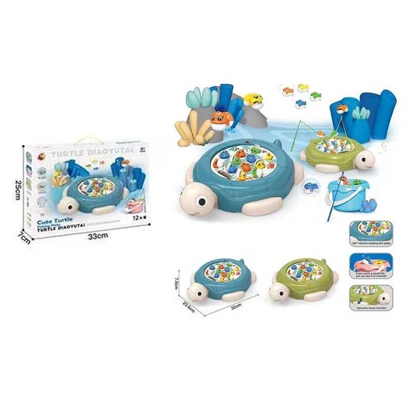 Риболовля 7731 B (48) 2 кольори, “Черепашка”, мелодія, магнітні рибки, в коробці