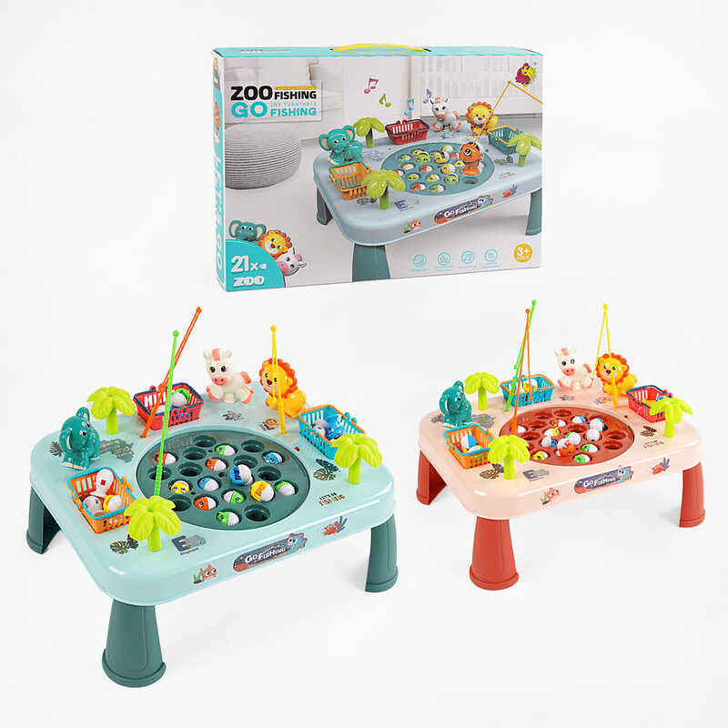 Риболовля 7732 B (36) 2 кольори, пісенька, 3 вудки, фігурки тварин, наліпки, 21 рибка, в коробці Риболовля 7732 B (36) 2 кольори, пісенька, 3 вудки, фігурки тварин, наліпки, 21 рибка, в коробці