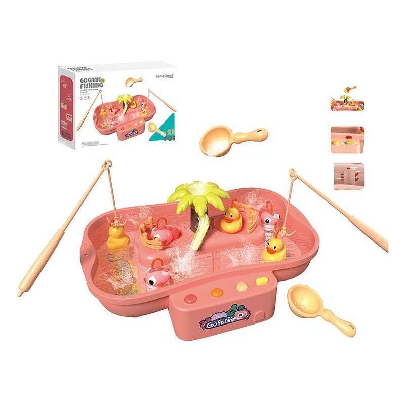 Риболовля 889-260 (36) із гачками, циркулює водичку, 6 мелодій, 3 рибки, 3 каченяти, 2 вудочки, наліпки, 2 черпачки, в коробці