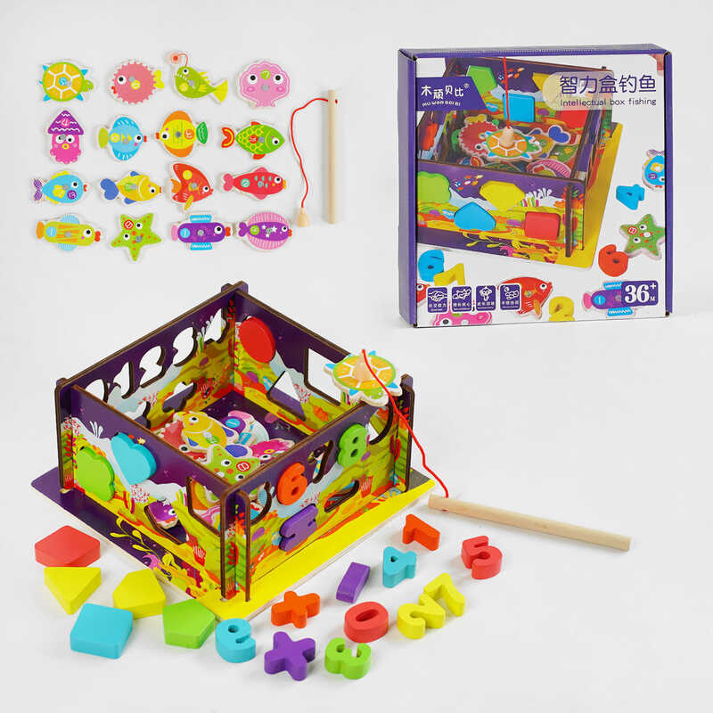 Риболовля C 61739 (48) “Океан”, стіни-конструктор, математичний та фігурний сортери, 16 рибок, вудка, в коробці Риболовля C 61739 (48) “Океан”, стіни-конструктор, математичний та фігурний сортери, 16 рибок, вудка, в коробці