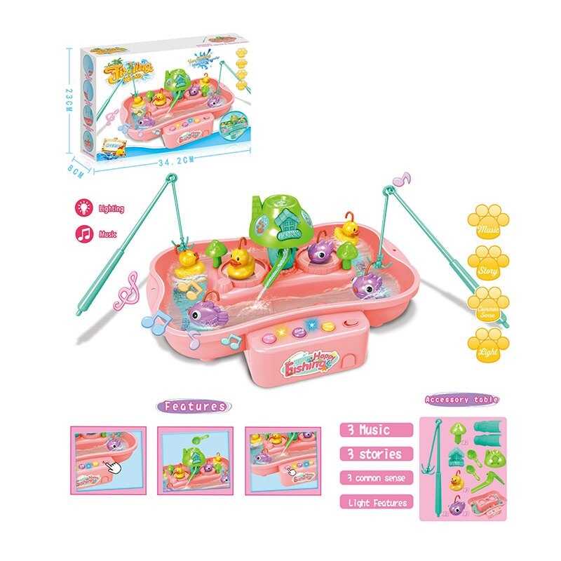 Риболовля QY 999 Штрих=92135 (48) РОЖЕВА, підсвічування, мелодії, в коробці