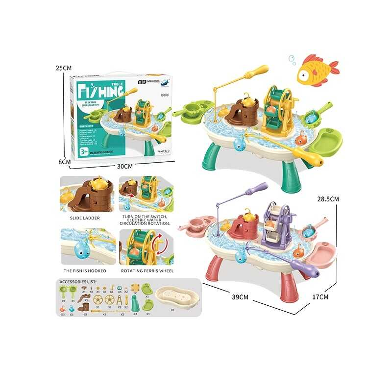 Риболовля QY 9995 (36) 2 кольори, платформа трансформується в столик, циркуляція води, механічне колесо, рибки з гачками, вудки, аксесуари, в коробці Риболовля QY 9995 (36) 2 кольори, платформа трансформується в столик, циркуляція води, механічне колесо, рибки з гачками, вудки, аксесуари, в коробці